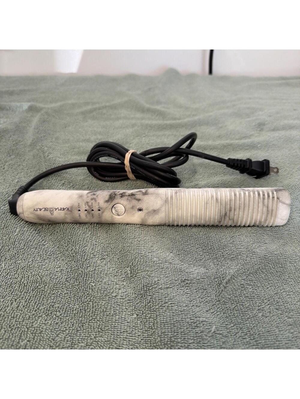 Karma Beauty Serenity Pro Heated Brush / Comb Straightener MARBLE Tested & Works